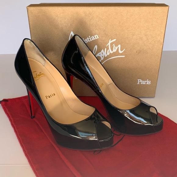 CHRISTIAN LOUBOUTIN • New Very Prive 120 Black - Picture 6 of 9